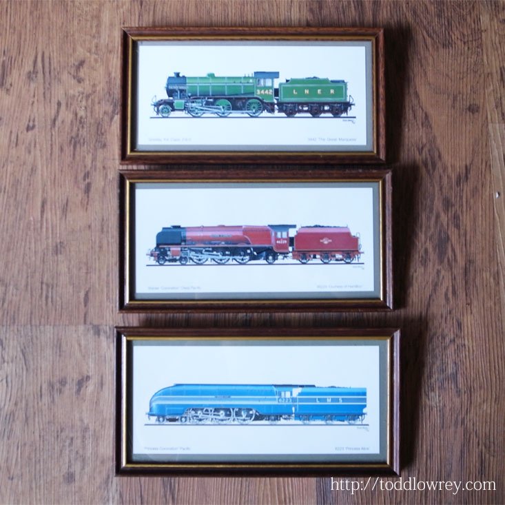 鉄道　SL 蒸気機関車の絵3枚セット