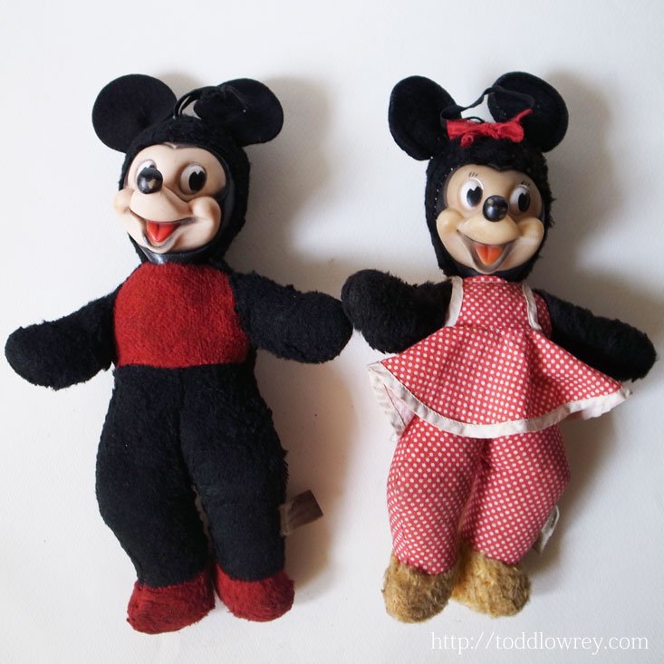 夢見ることを忘れない / Vintage Micky & Minnie Mouse Soft Toy by SEMCO - Todd Lowrey  Antiques