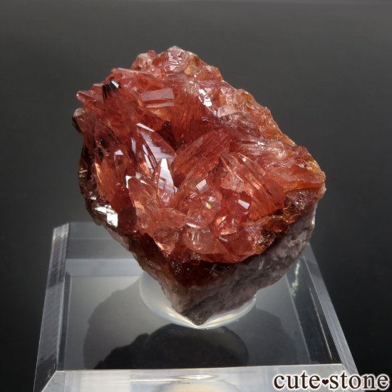 南アフリカ 産 ロードクロサイトの母岩付き結晶（原石） 75g - cute