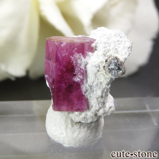 アメリカ ユタ州産 レッドベリルの母岩付き結晶 0.8ct - cute stone -