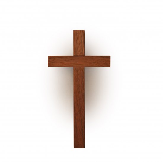 身辺に置ける卓上タイプの木製十字架