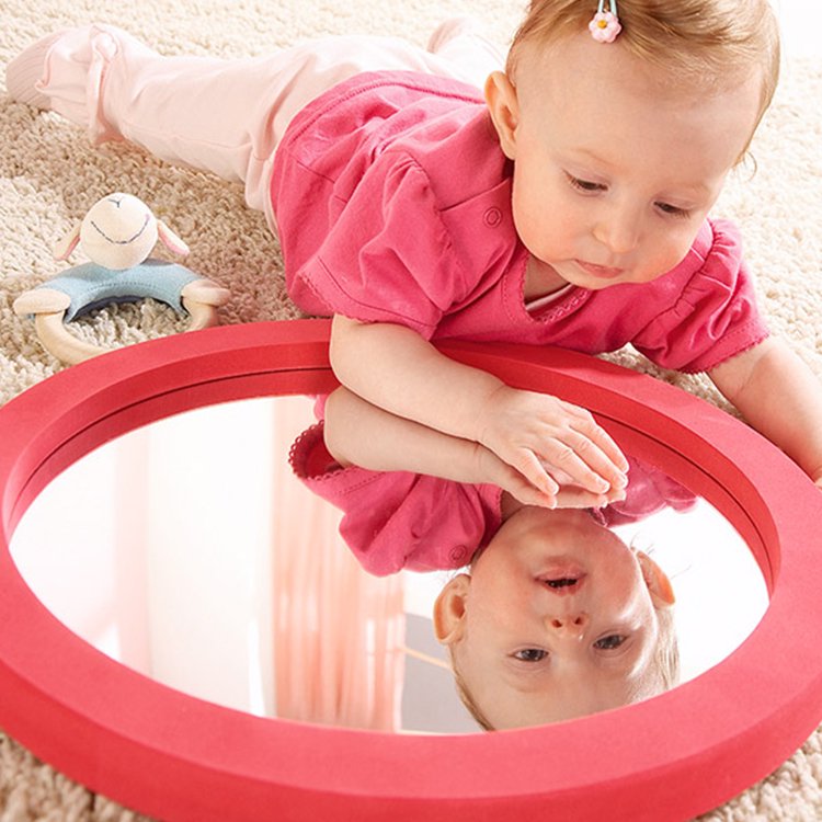 0歳 6ヶ月 ラウンドミラー 赤ちゃんの鏡 Commotion House 赤ちゃんのおもちゃ Study Park