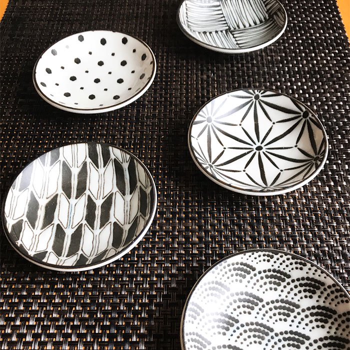 日本の伝統模様 まめ皿6枚セット komon
