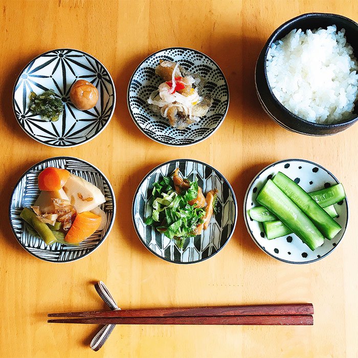 日本の伝統模様 まめ皿6枚セット komon