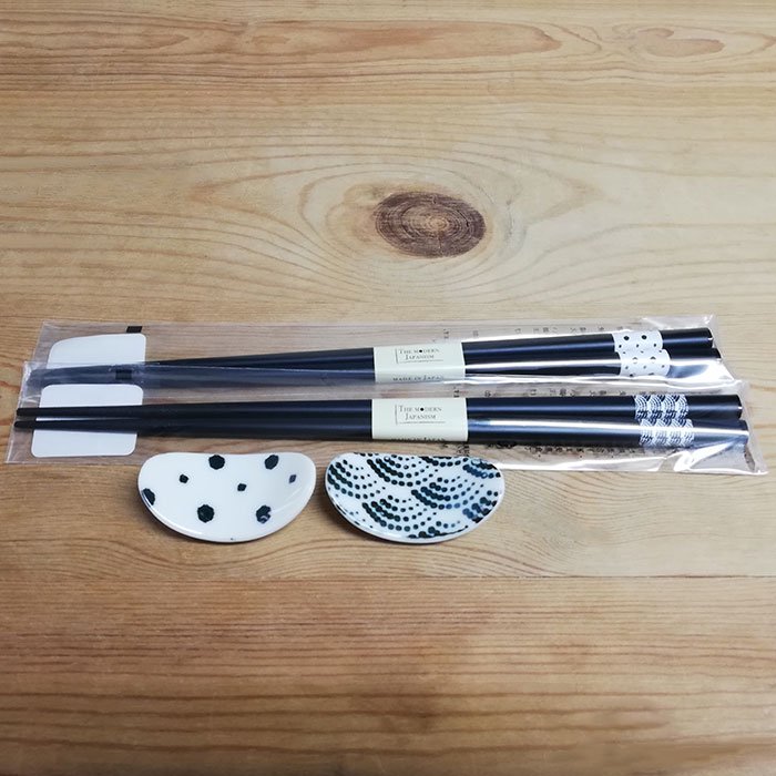 日本の伝統模様 箸・箸置ペア komon
