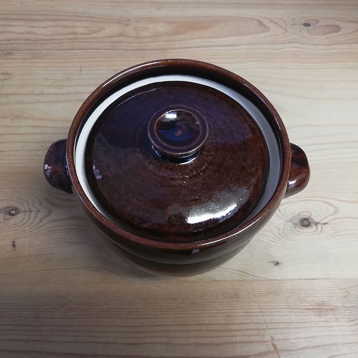 信楽焼 飴釉 かめ型炊飯鍋