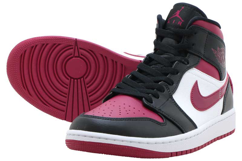 nike air jordan 1 mid red black