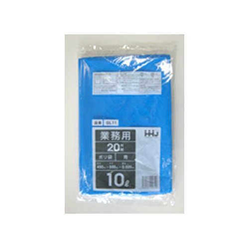 【激安】HHJ GL11 ポリ袋 ゴミ袋 10L 青 0.025 LLDPE - 業務用消耗品の激安通販 びひん.shop