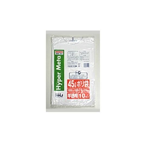 お買得HHJ 業務用ポリ袋 70L 半透明 0.035mm 400枚 10枚×40冊入 GM74