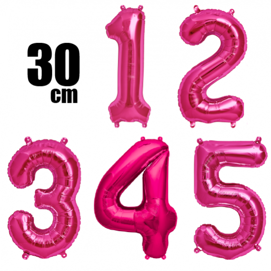 数字バルーン ナンバーバルーン ピンク 約30cm 風船 バースデー専門店 Happybday 誕生日パーティーグッズ ギフト通販