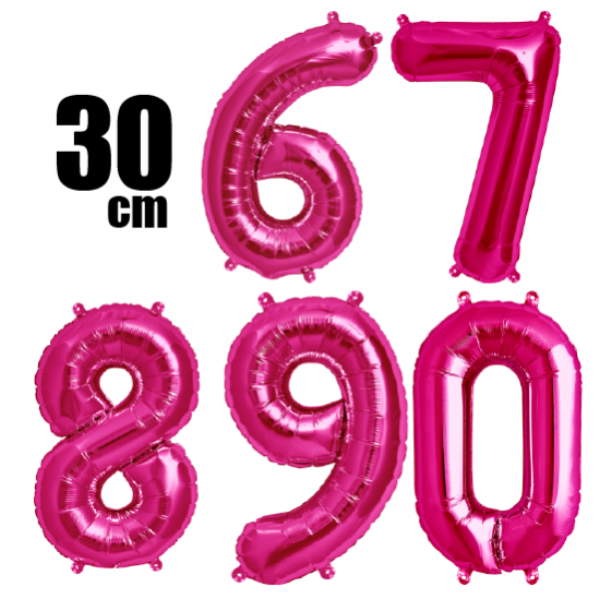 数字バルーン ナンバーバルーン ピンク 約30cm 風船 バースデー専門店 Happybday 誕生日パーティーグッズ ギフト通販