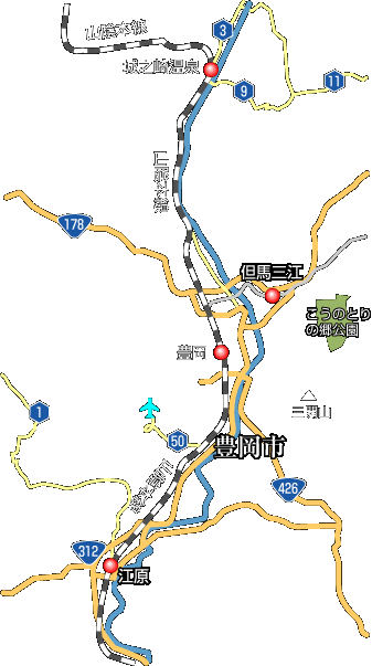 兵庫県豊岡市エリアマップ