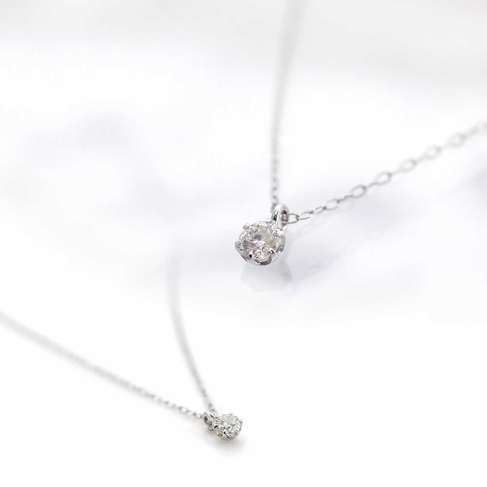 Pt900 ダイヤモンド 一粒ネックレス プラチナ900 4月の誕生石 贈り物に【JEWELRY ROLA/ジュエリーローラ公式通販サイト】