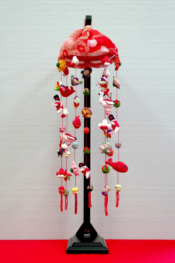つるし飾り つるし雛 正絹 翠（すい） 台付 一式 161502[DC-3264] 飯田人形オンラインショップ