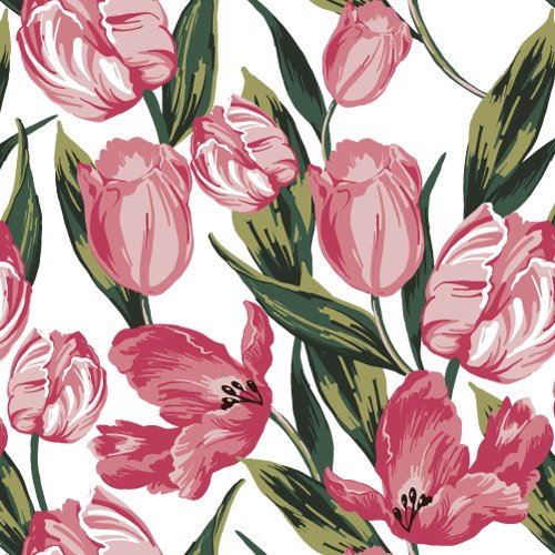 Tulip チューリップ ピンク ポーセリンアート用デザイン転写紙 Victoria Design 通販ヴィクトリアデザイン