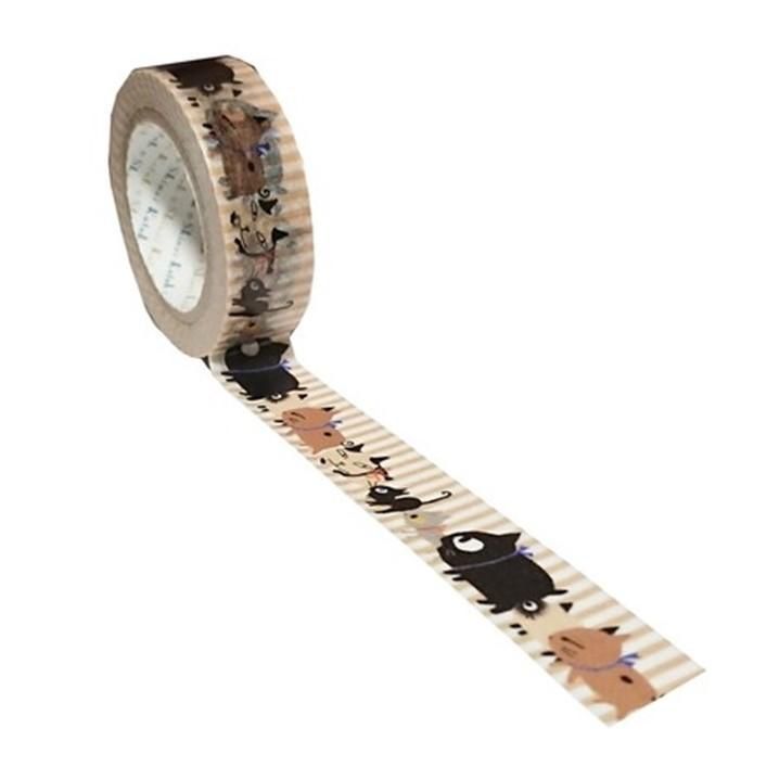 マスキングテープ Uneven Cats Walk ふくろう ねこ ぶたの雑貨店 Hoonyanboo フーニャンブー 奈良