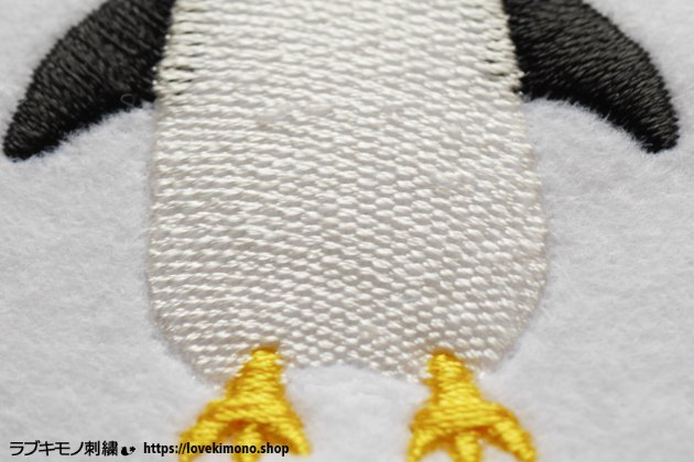 ペンギン刺繍