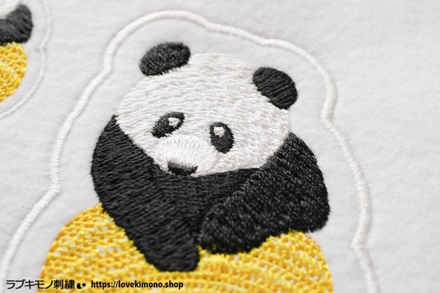パンダの刺繍