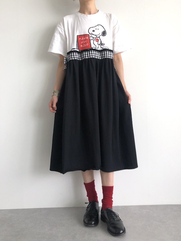 Remake T Shirt Dress リメイクtシャツワンピース Monotone Kici