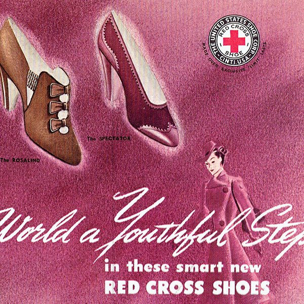 アメリカの1930年代ファッション雑誌よりレッドクロスシューズ（RED CROSS SHOES）の広告 0135 アンティーク