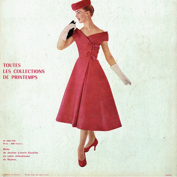 フランスの1950年代ファッション雑誌よりle Galion ル ガリオン の広告 0137 アンティーク ヴィンテージの古いプリント 紙もの Comfy Design
