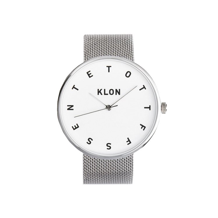 KLON ALPHABET TIME -SILVER MESH- 40mm