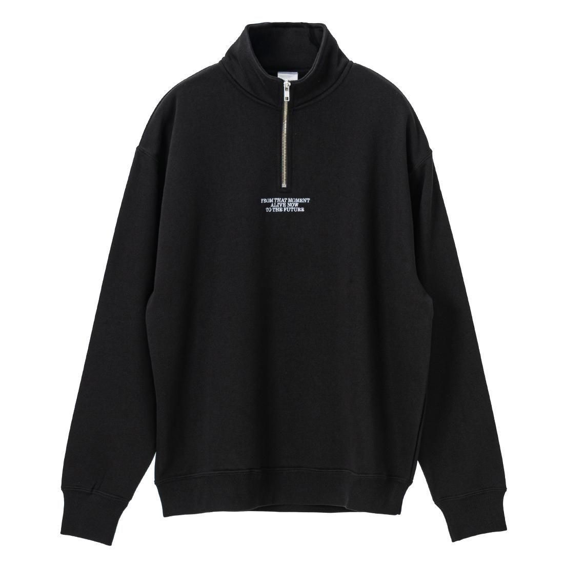 KLON LOOSE FIT HALF-ZIP SWEAT BLACK