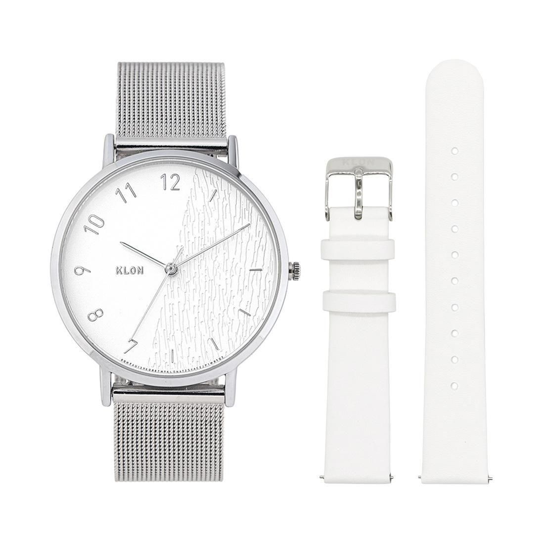 KLON CONNECTION HALFGRAIN LATTER -WHITE LEATHER STRAP SET- 38mm