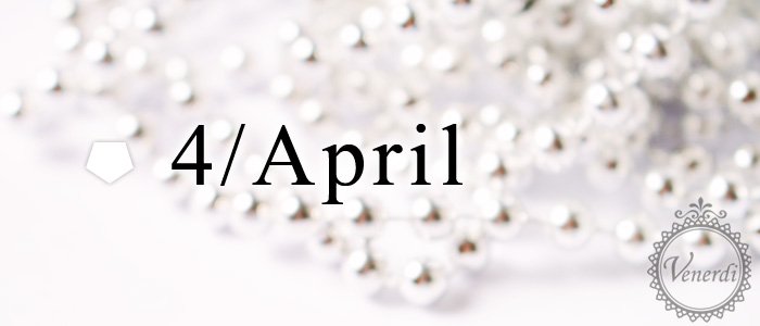 誕生石をイメージした誕生月別バースデーギフト　4月 / April / ダイヤモンド・水晶