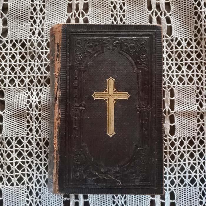 日本直販オンライン 19世紀「HOLY BIBLE 」ドイツ 聖書 大型豪華装丁