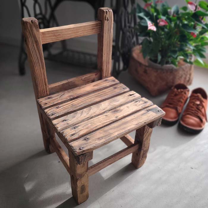 昭和レトロ古家具・古道具・木製チェア・レトロミニ椅子 | 旅する