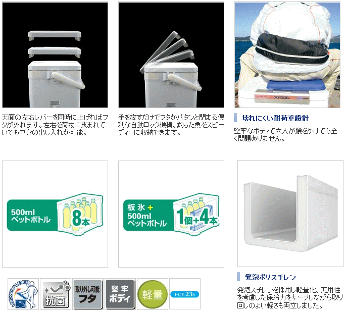 シマノ フィクセル ライト 90 Lf 009n ライムグリーン クーラーボックス