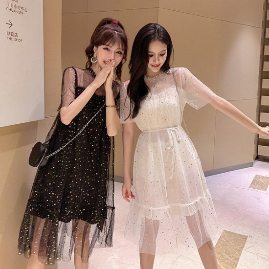 ワンピース 韓国ドレス 双子コーデにとっても可愛いオルチャンドレス 韓国 ワンピース ドレス 通販レディースmarron マロン