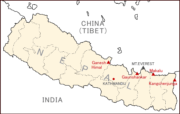 ネパールの水晶産地
