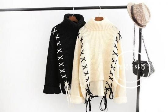 ニット セーター ニット レディース 40代 秋冬 韓国 トップス 大きめ 安い 新品 長袖 ハイネック おしゃれ きれいめ 無地 カジュアル ゆったり 体型カバー 黒 白 暖かい 通勤 30代 ワンピの里
