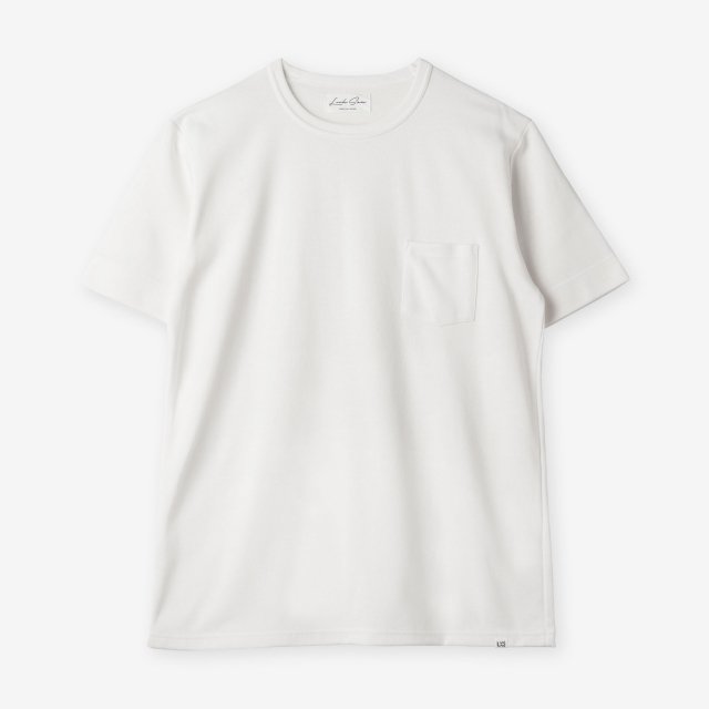 コットン＆シルク クルーネックTシャツ / ホワイト