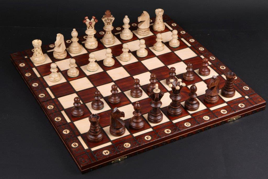 Wegiel 木製 チェスセット Chess Board Set No.4 Checker Backgammon