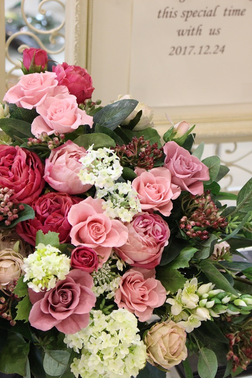 お祝いに大きな高級造花のアレンジメント - カントリーマム オンラインショップ 相澤紀子|プリザーブドフラワー アーティフィシャルフラワーの通販
