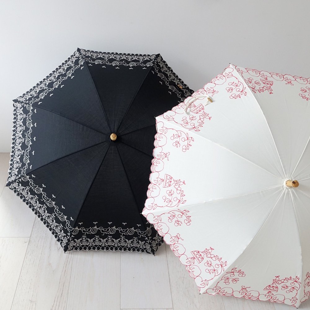 アツコマタノ刺繍パラソル日傘