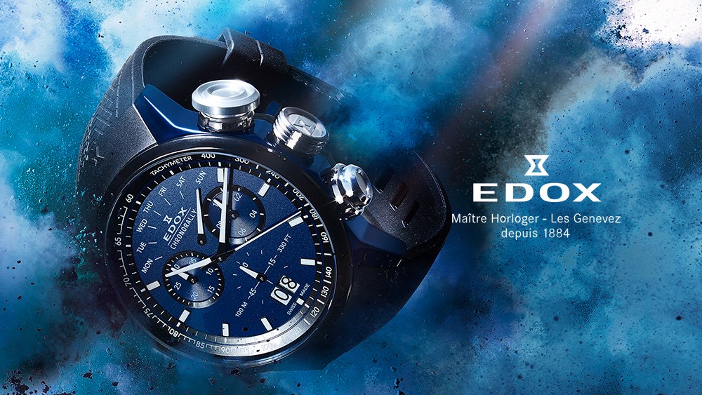 13,920円EDOX エドックス クロノラリー クオーツ腕時計 10227-3M-ABN