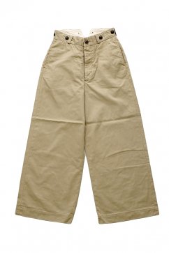 Nigel Cabourn woman - WIDE CHINO PANT - BEIGE