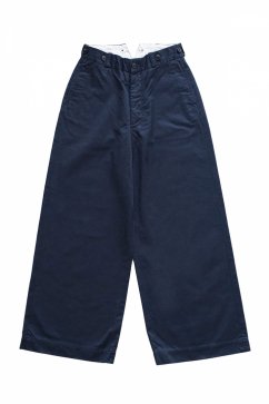 Nigel Cabourn woman - WIDE CHINO PANT - NAVY