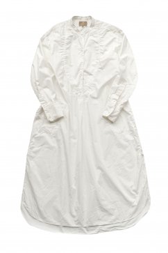 Nigel Cabourn woman - DRESS SHIRT ONE-PIECE GARMENT DYED - WHITE