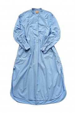 Nigel Cabourn woman - DRESS SHIRT ONE-PIECE GARMENT DYED - BLUE