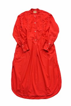 Nigel Cabourn woman - DRESS SHIRT ONE-PIECE GARMENT DYED - RED