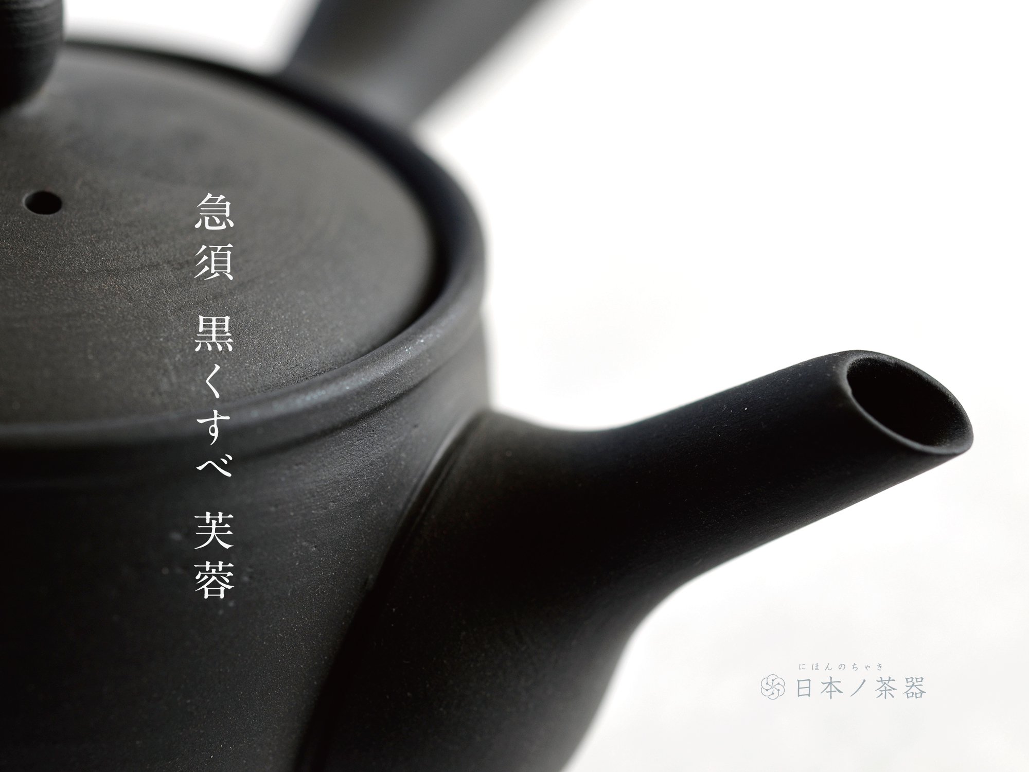 日本ノ茶器【急須 黒くすべ 芙蓉】南景製陶園｜おいしい日本茶研究所