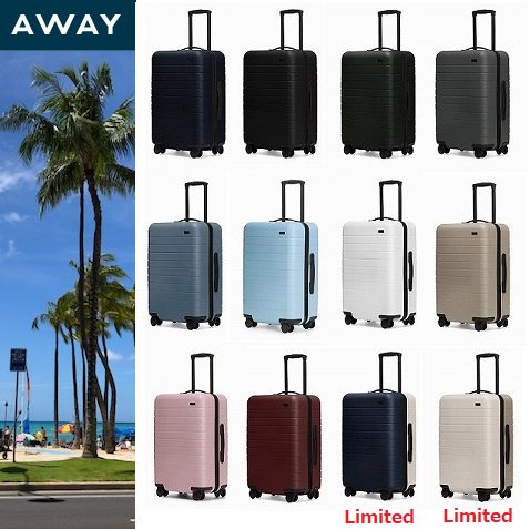 日本未発売 機内持ち込み可能 Away アウェイ Usb電源付 48l スーツケース キャリーバッグ 全12色 限定カラーあり