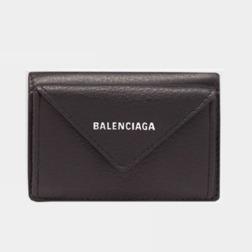 選べる12色 Balenciaga バレンシアガ Papier Mini ペーパー ミニウォレット 3つ折り財布 ノアール