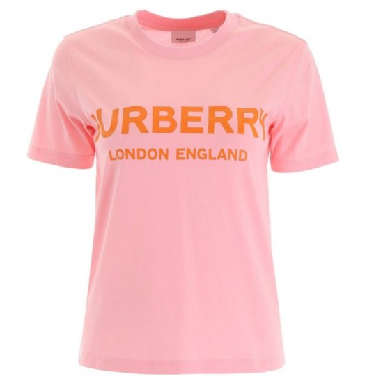 Vipセール Burberry バーバリー 大人気 ロゴ入り コットン Tシャツ レディース ピンク