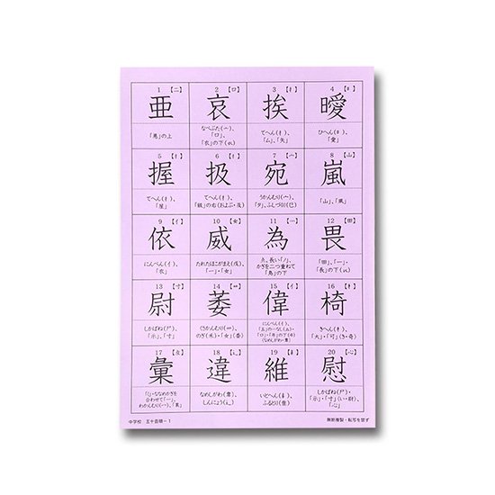 ミチムラ式漢字カード 中学校編 唱えて覚えるミチムラ式漢字学習法